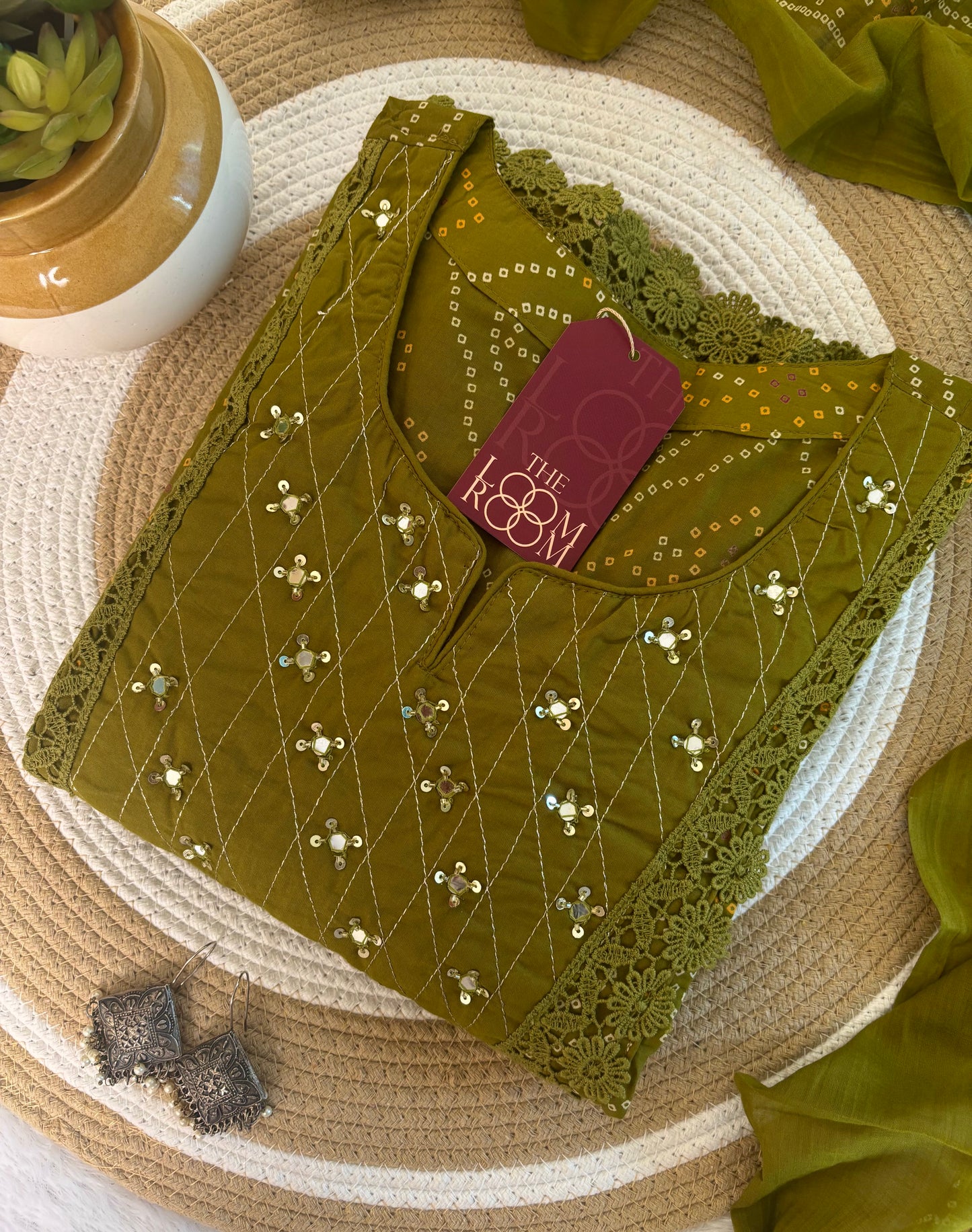 Bandhini ( Olive Green)