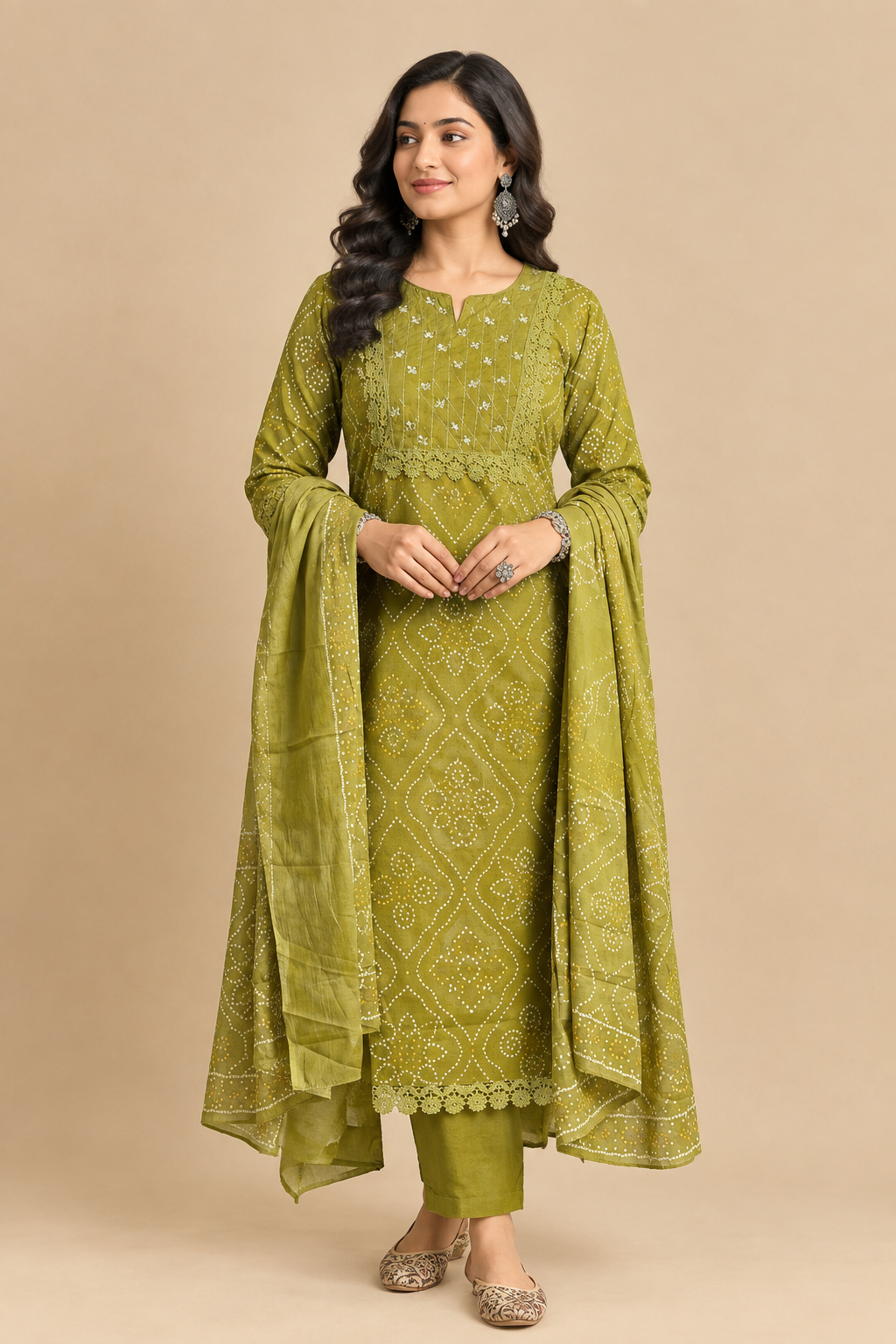 Bandhini ( Olive Green)